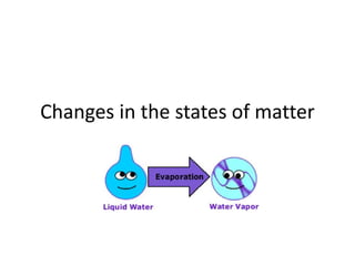 Changes in the states of matter
 
