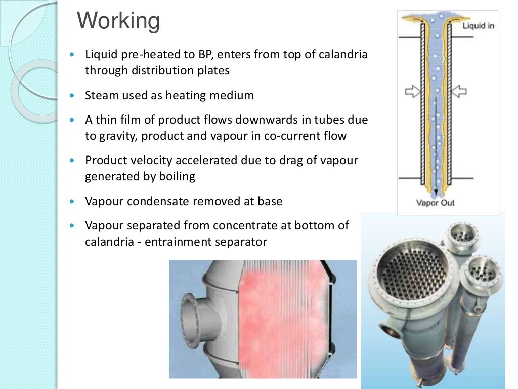 Evaporation in the sugar industry
