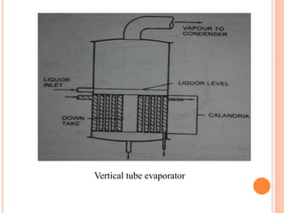 Vertical tube evaporator
 