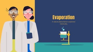 A natural phenomenon explained
chemically
Evaporation
 