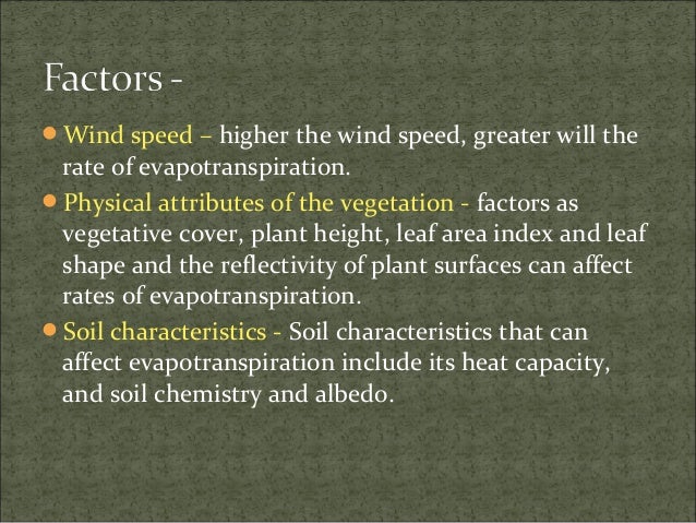 Factors Affecting Evaporation PDF