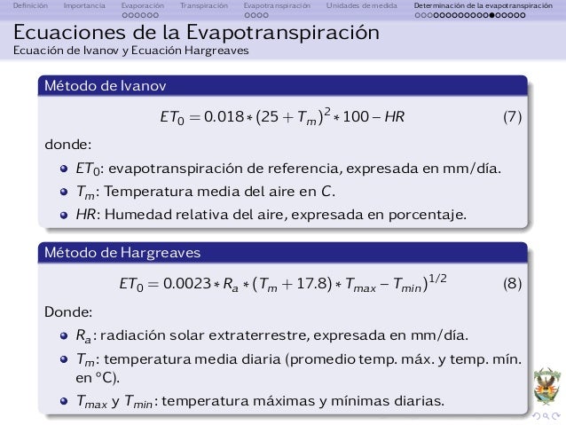 Evapotranspiracion