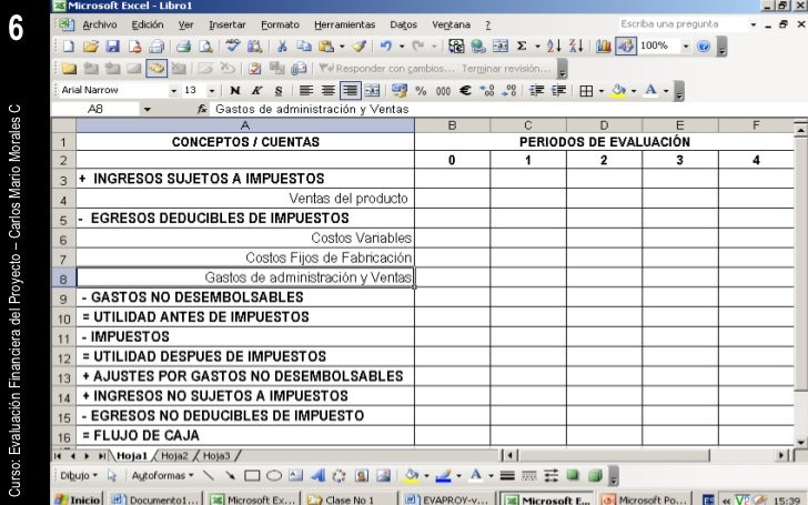formato flujo de caja excel
