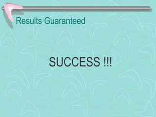 Results Guaranteed SUCCESS !!! 