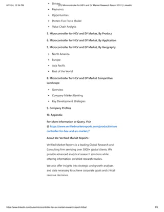 pmicroconrollers for EV and HEV based market research