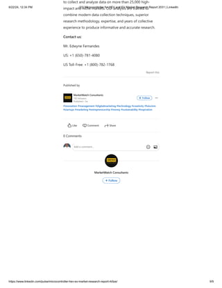 pmicroconrollers for EV and HEV based market research