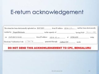 E-return acknowledgement
dk bholusaria 35
 