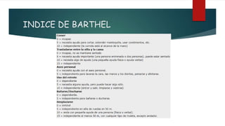 INDICE DE BARTHEL
 