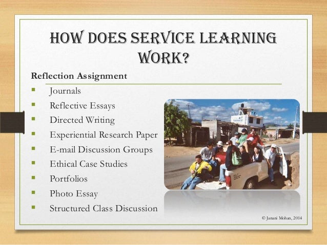 Community service reflection paper essay