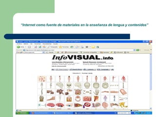 “ Internet como fuente de materiales en la enseñanza de lengua y contenidos”