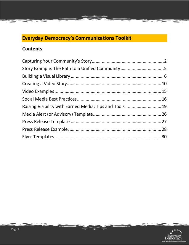 Everyday Democracy Communications Toolkit Slide 3
