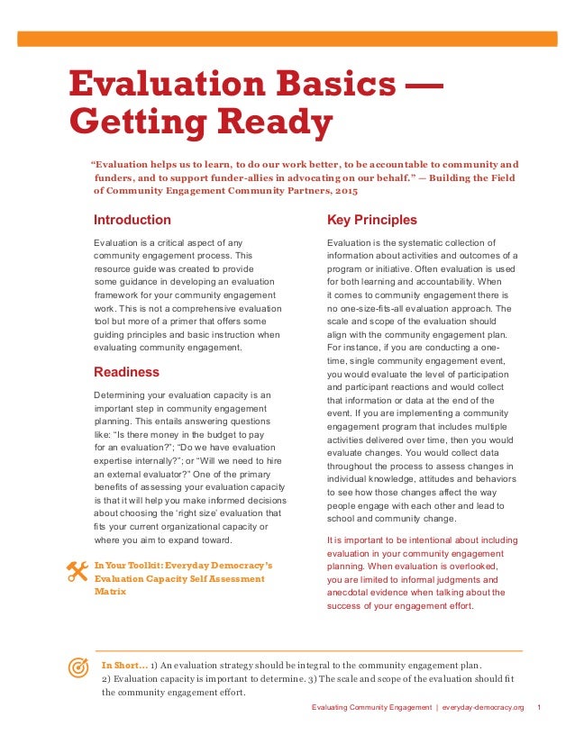 An Evaluation Guide for Community Engagement Slide 3