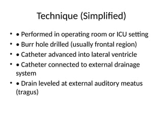 External Ventricular Drain Nursing Talk Diagrams | PPTX