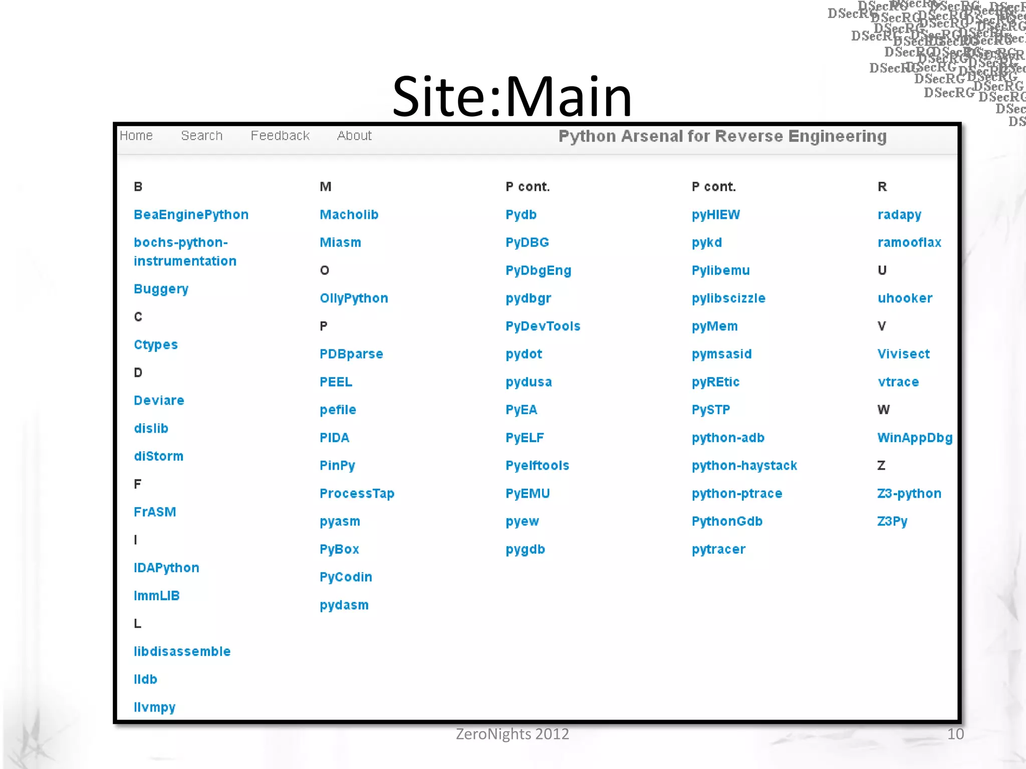 Site:Main




  ZeroNights 2012   10
 