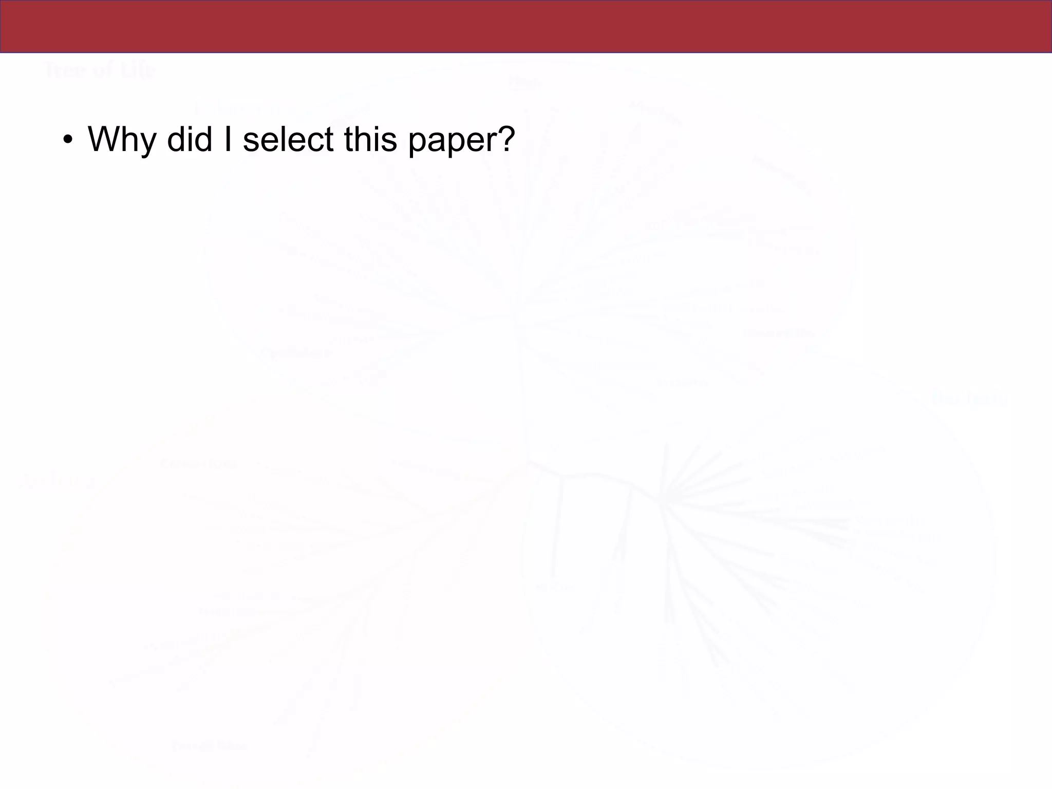 • Why did I select this paper?
 