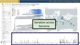 EVE 198-COVID-19 (Mass) Testing
Variation across
Genome
 