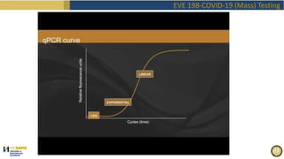 EVE 198-COVID-19 (Mass) Testing
 