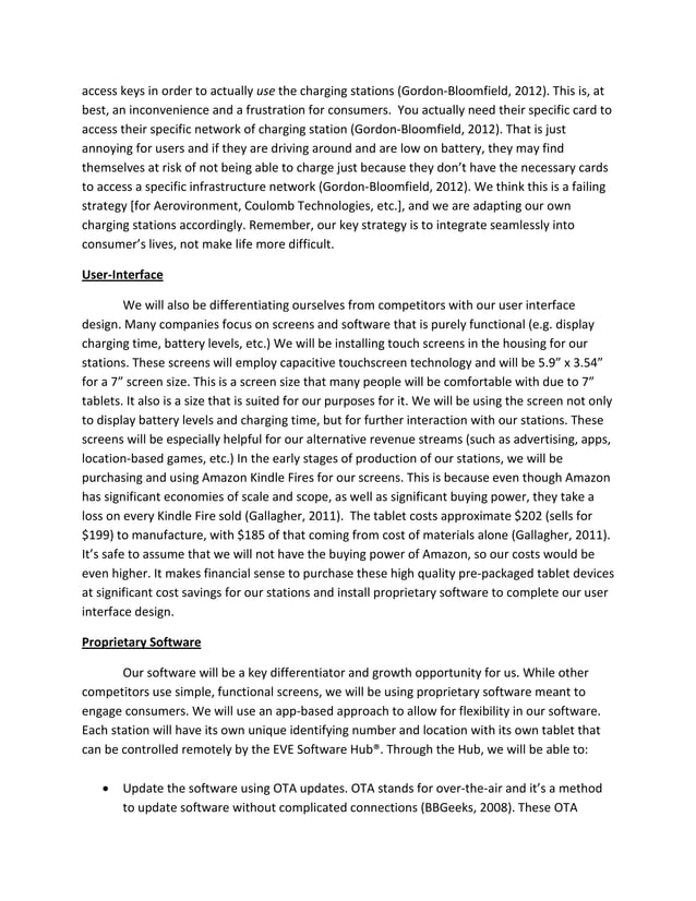 Electric Vehicle Enterprises Prospective Business Plan PDF