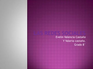 Evelin Valencia Castaño
      Y Valeria castaño.
               Grado 8°
 