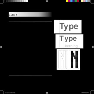 Clase 6
          Kern y el track.

          Dos conceptos a tener en cuenta antes de modiﬁcar el espacio entre letras,
          son el track y el kern.
          Los tipógrafos han usado el track o tracking para alterar la densidad
          visual del texto o el espacio global entre un grupo selecionado de
          caracteres. Esta alteración afecta a todos los caracteres, como regla
          general, cuanto más grande es el cuerpo más apretado debe ser el track.
          El track ajusta el espacio que existe entre los carácteres, abriendo los
          cuerpos más pequeños y cerrando los mas grandes.
          El Kern o kerning es el espacio existente entre dos caracteres individuales,
          para cuando dos de estos carácteres se encuentran demasiado juntos
          o separados. El kern es proporcional, ya que es del mismo tamaño en
          puntos que el cuerpo de los carácteres. Si un texto es de 10 puntos, el
          kern mide 10 puntos.
          ¿Qué es una fuente digital?
          Una fuente digital, es un conjunto de dibujos vectoriales que se pueden
          escalar sin pérdida de calidad. Se almacenan principalmente en archivos
          de tipo TrueType(TT) o Postscript Tipo1 (PS1). Són tecnologías de
          fuente escalable que mantienen buena calidad independientemente de la
          resolución.Este tipo de fuentes son reconocidas en la mayoría de sistemas
          operativos. Cada fuente TT se almacena en un solo ﬁchero, mientras
          que la PS1 requiere dos ﬁcheros separados, uno para la impresora y otro
          para su visualización en pantalla.




                                                                                         Lenguaje Computacional         30


tarea de xoli.2indd.indd 30                                                                                       28/08/2006 9:50:10
 