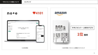 5
マネジメントの型について コンテンツ
1位 獲得
マネジメント・人材カテゴリ
♥️4101
※2022年7月時点：マネジメント人材管理カテゴリランキング
※2023年8月時点
 