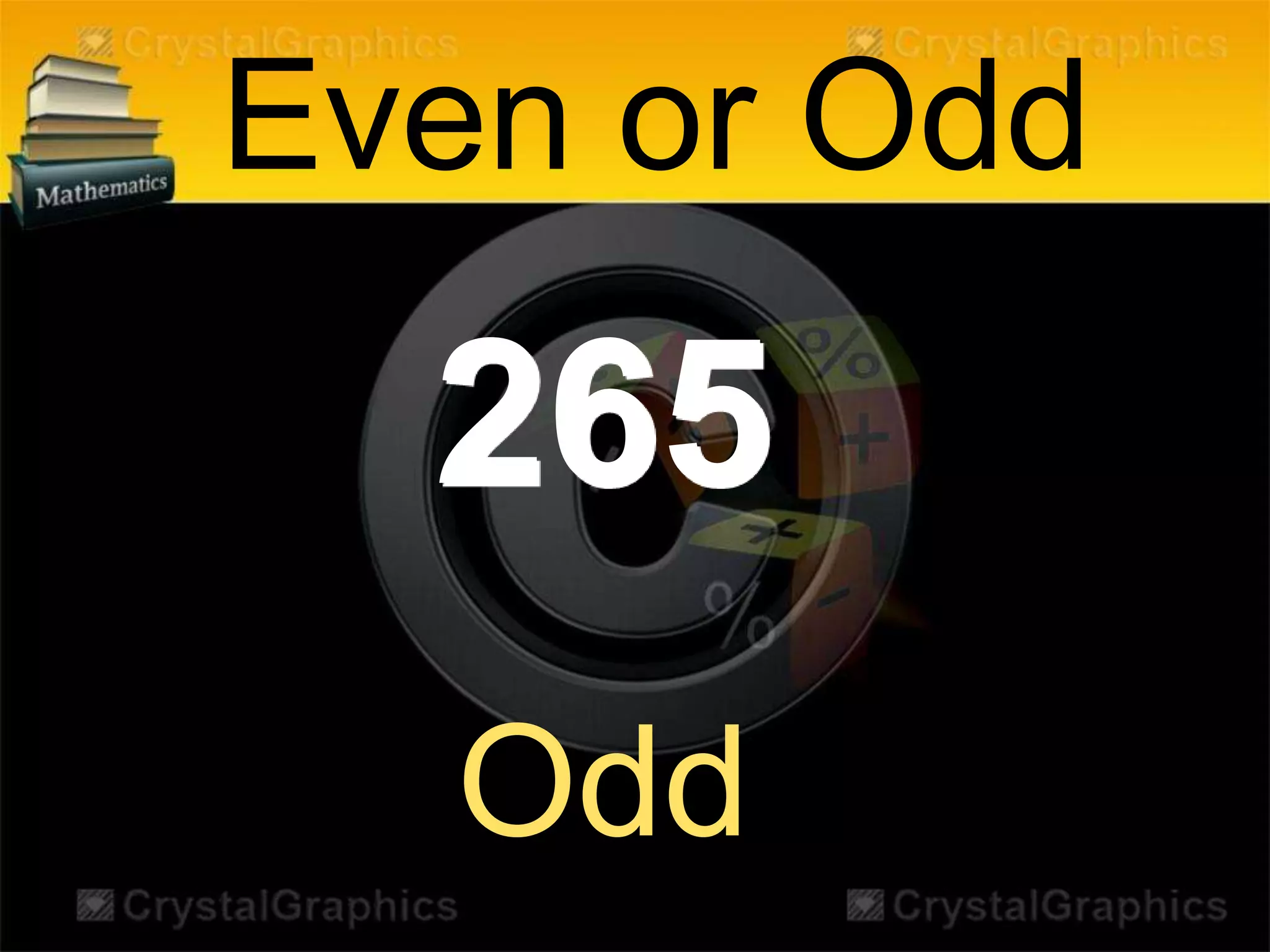 Even and odd numbers | PPTX
