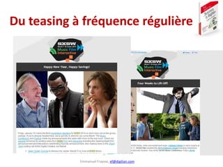 Emmanuel Fraysse, ef@digilian.com
Du teasing à fréquence régulière
 