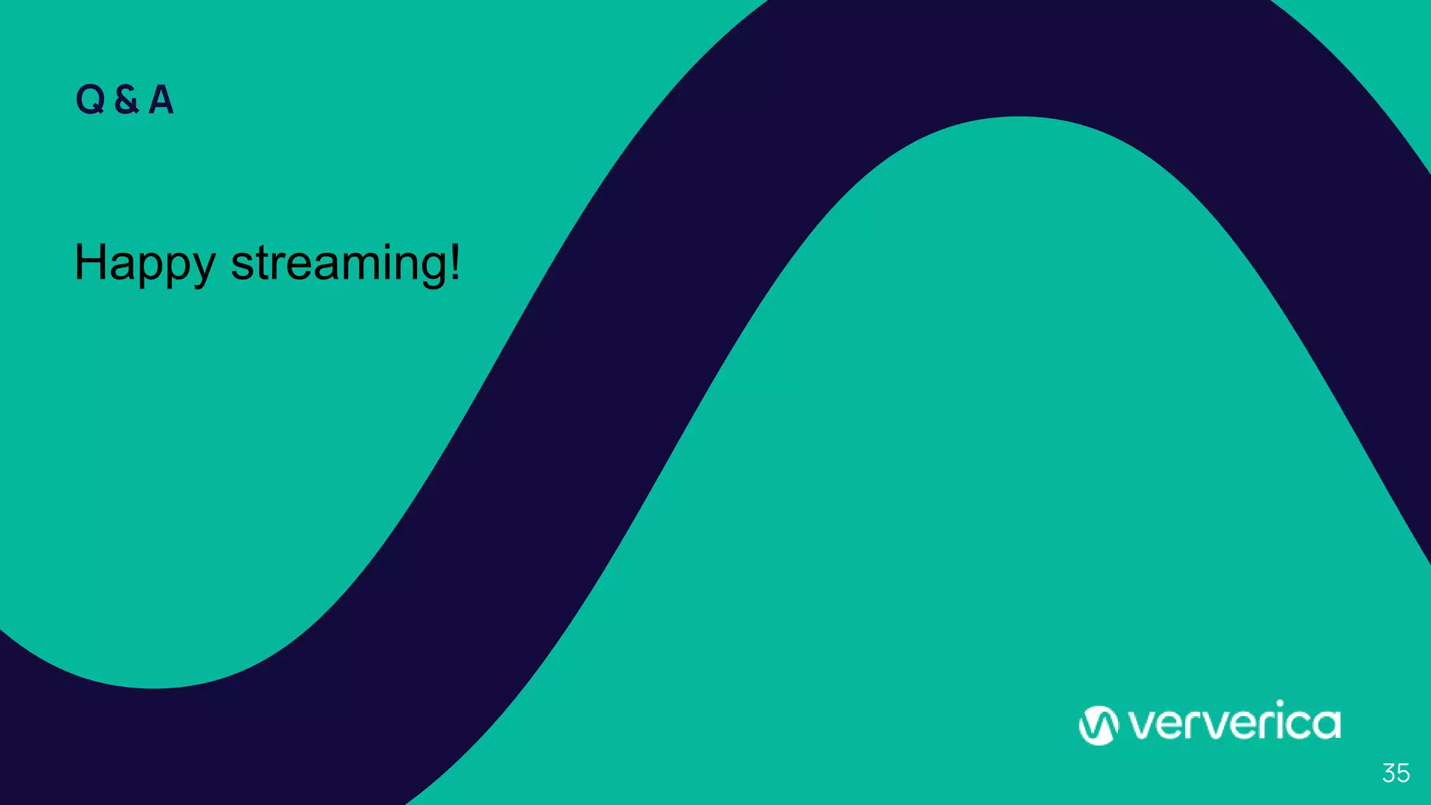 Happy streaming!
Q & A
35
 