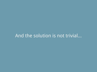 And the solution is not trivial...
 