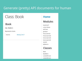 Generate (pretty) API documents for human
 