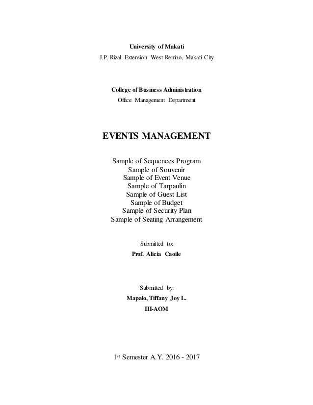 business event program template