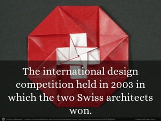 Photo by Mélisande* - Creative Commons Attribution-NonCommercial-ShareAlike License https://www.flickr.com/photos/32618149@N00 
Created with Haiku Deck 
 