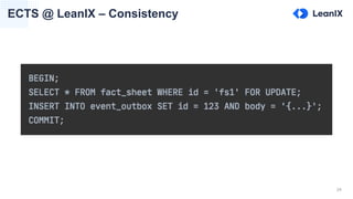 24
ECTS @ LeanIX – Consistency
 