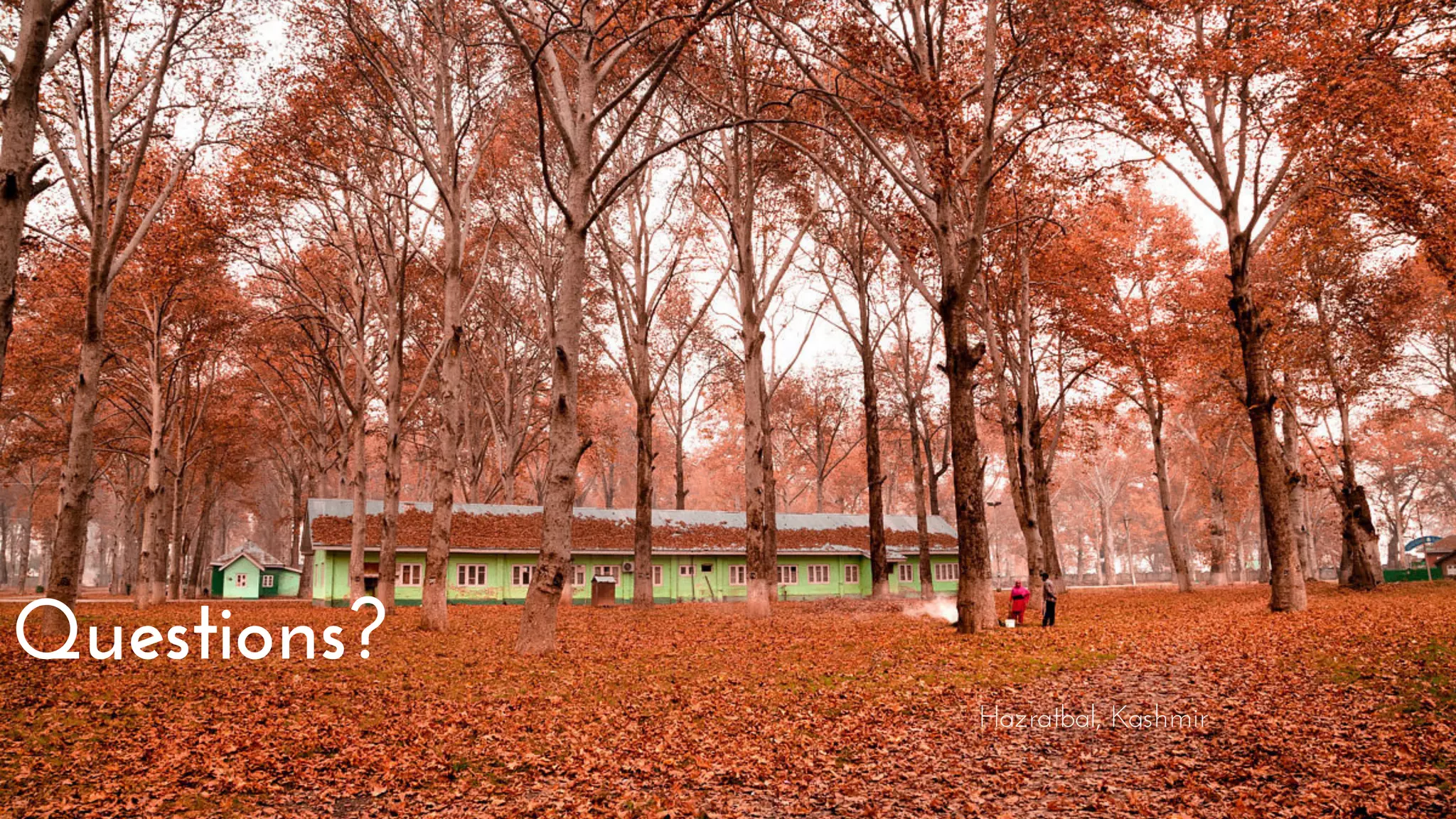 Questions?
Hazratbal, Kashmir
 