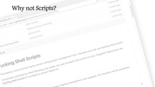 Why not Scripts?
47
 