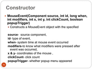 Modifyiers Count Advance Java Programming(CM5I) Event handling | PPTX