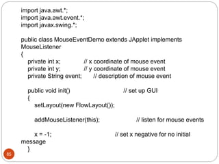Advance Java Programming(CM5I) Event handling | PPTX