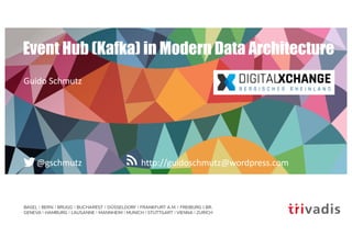 http://guidoschmutz@wordpress.com@gschmutz
Event Hub (Kafka) in Modern Data Architecture
Guido Schmutz
 