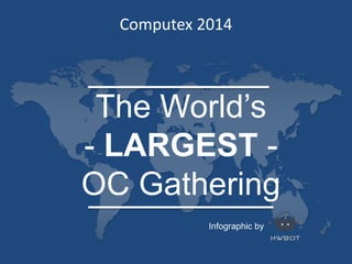 The World’s
- LARGEST -
OC Gathering
Computex 2014
Infographic by
 