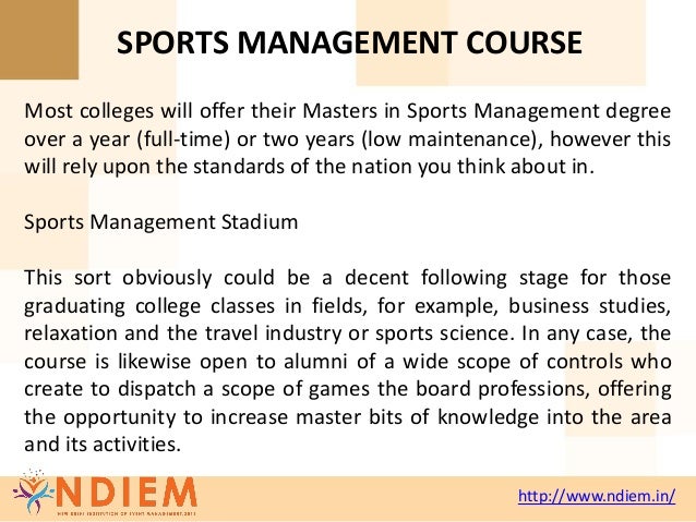 52 HQ Photos Sports Management Colleges In Delhi / Nasm Sports Management Institute