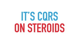 IT’S CQRS
ON STEROIDS
 