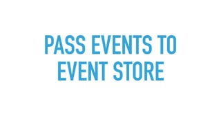 PASS EVENTS TO
EVENT STORE
 
