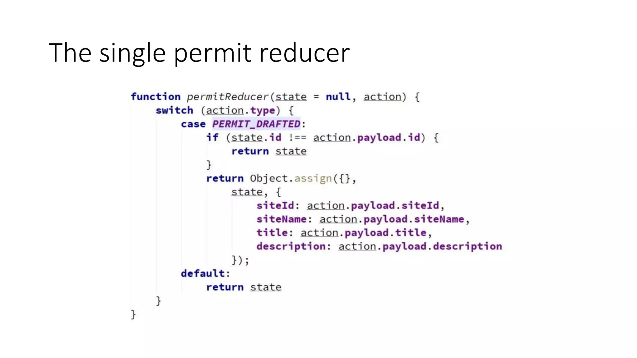 The single permit reducer
 