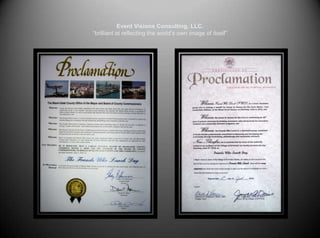 Event Visions Consulting, LLC.“brilliant at reflecting the world’s own image of itself”