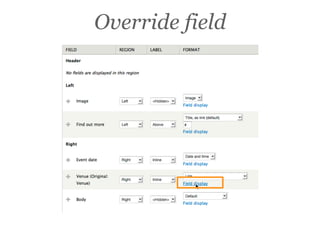 Override field
 