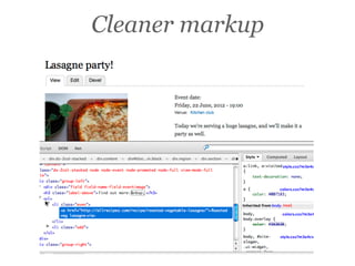 Cleaner markup
 