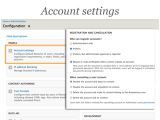 Account settings
 