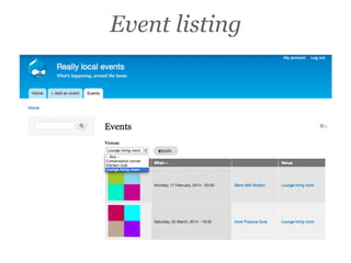 Event listing
 