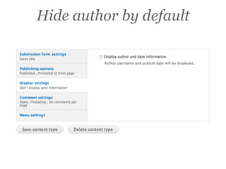Hide author by default
 