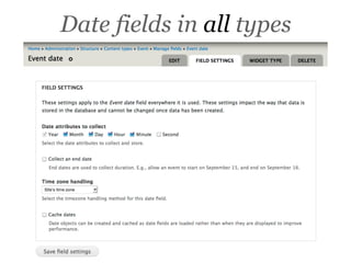 Date fields in all types
 